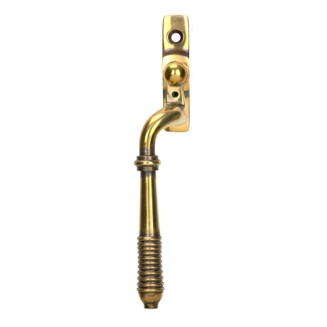 From The Anvil - Aged Brass Reeded Espag - LH | Sku. 83913 | Trade Door Handles.