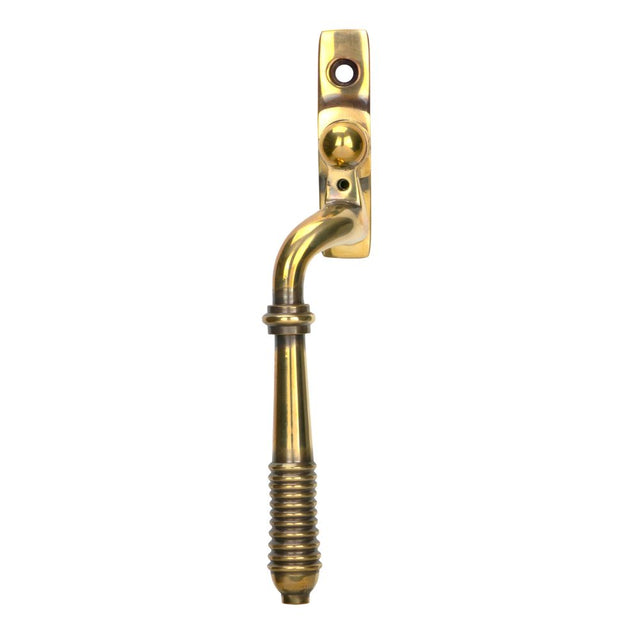 From The Anvil - Aged Brass Reeded Espag - LH | Sku. 83913 | Trade Door Handles.
