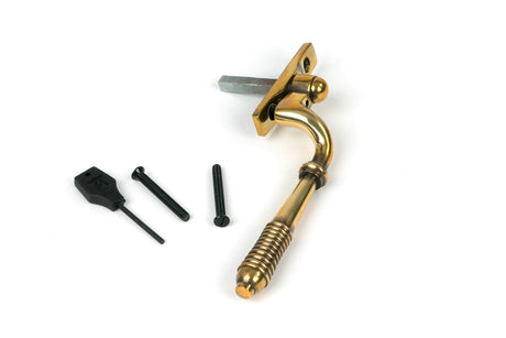 From The Anvil - Aged Brass Reeded Espag - RH | Sku. 83915 | Trade Door Handles.