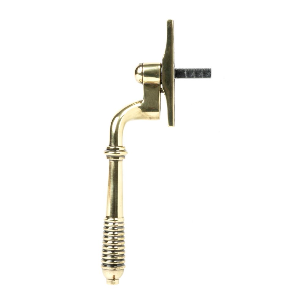 From The Anvil - Aged Brass Reeded Espag - RH | Sku. 83915 | Trade Door Handles.