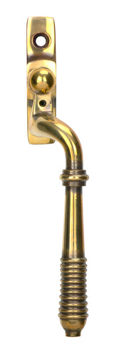 From The Anvil - Aged Brass Reeded Espag - RH | Sku. 83915 | Trade Door Handles.