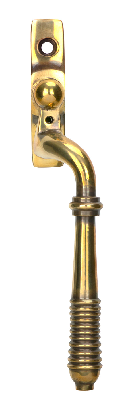From The Anvil - Aged Brass Reeded Espag - RH | Sku. 83915 | Trade Door Handles.