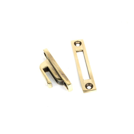 From The Anvil - Aged Brass Locking Reeded Fastener | Sku. 83917 | Trade Door Handles.