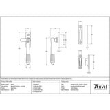 From The Anvil - Aged Brass Locking Reeded Fastener | Sku. 83917 | Trade Door Handles.