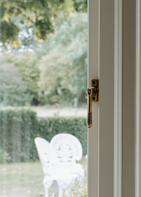 From The Anvil - Aged Brass Locking Reeded Fastener | Sku. 83917 | Trade Door Handles.