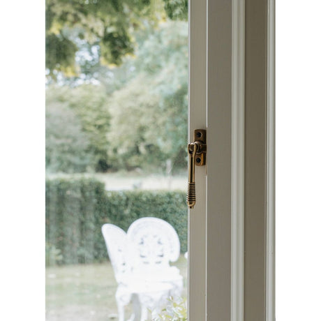 From The Anvil - Aged Brass Locking Reeded Fastener | Sku. 83917 | Trade Door Handles.