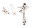 From The Anvil - Polished Nickel Locking Reeded Fastener | Sku. 83918 | Trade Door Handles.