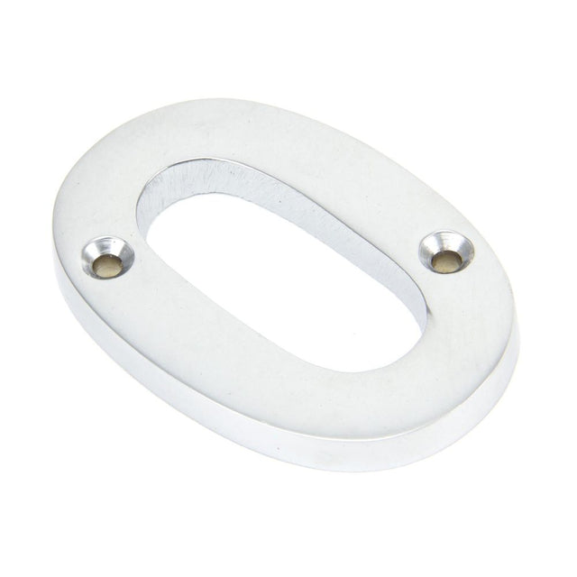 From The Anvil - Satin Chrome Numeral 0 | Sku. 83920 | Trade Door Handles.