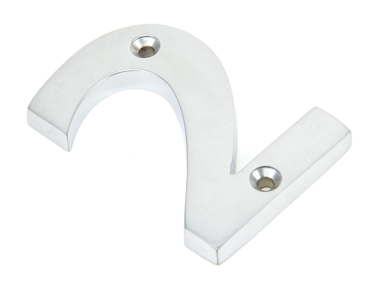 From The Anvil - Satin Chrome Numeral 2 | Sku. 83922 | Trade Door Handles.