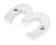 From The Anvil - Satin Chrome Numeral 3 | Sku. 83923 | Trade Door Handles.