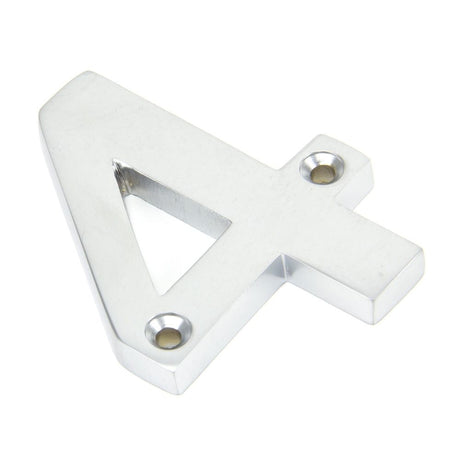 From The Anvil - Satin Chrome Numeral 4 | Sku. 83924 | Trade Door Handles.