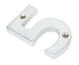 From The Anvil - Satin Chrome Numeral 5 | Sku. 83925 | Trade Door Handles.