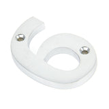 From The Anvil - Satin Chrome Numeral 6 | Sku. 83926 | Trade Door Handles.