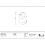 From The Anvil - Satin Chrome Numeral 8 | Sku. 83928 | Trade Door Handles.