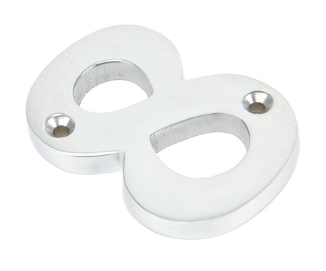 From The Anvil - Satin Chrome Numeral 8 | Sku. 83928 | Trade Door Handles.