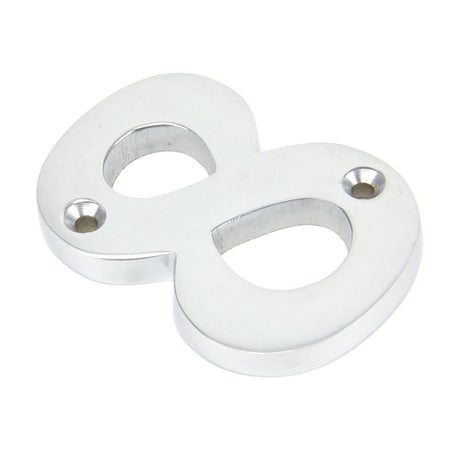 From The Anvil - Satin Chrome Numeral 8 | Sku. 83928 | Trade Door Handles.
