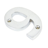 From The Anvil - Satin Chrome Numeral 9 | Sku. 83929 | Trade Door Handles.
