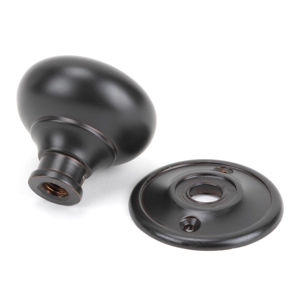 From The Anvil - Aged Bronze Mushroom Mortice/Rim Knob Set | Sku. 83944 | Trade Door Handles.