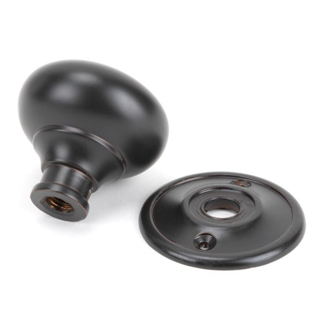 From The Anvil - Aged Bronze Mushroom Mortice/Rim Knob Set | Sku. 83944 | Trade Door Handles.