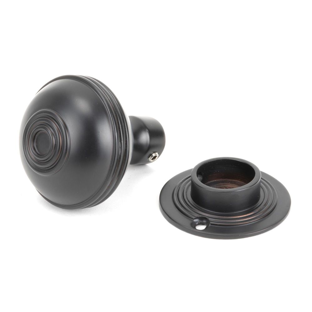 From The Anvil - Aged Bronze 50mm Prestbury Mortice/Rim Knob Set | Sku. 83945 | Trade Door Handles.