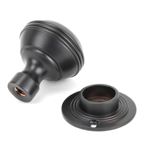 From The Anvil - Aged Bronze 50mm Prestbury Mortice/Rim Knob Set | Sku. 83945 | Trade Door Handles.