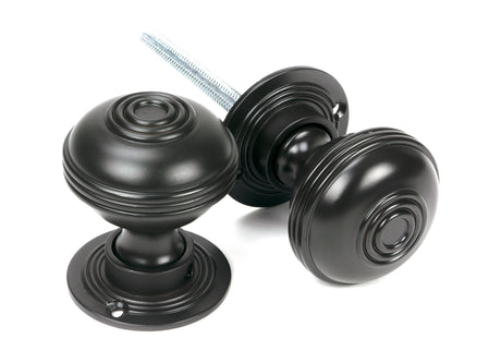 From The Anvil - Aged Bronze 50mm Prestbury Mortice/Rim Knob Set | Sku. 83945 | Trade Door Handles.
