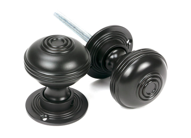 From The Anvil - Aged Bronze 50mm Prestbury Mortice/Rim Knob Set | Sku. 83945 | Trade Door Handles.