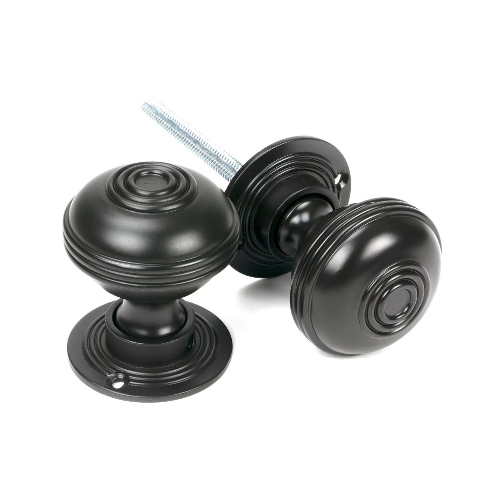 From The Anvil - Aged Bronze 50mm Prestbury Mortice/Rim Knob Set | Sku. 83945 | Trade Door Handles.