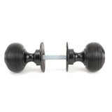 From The Anvil - Aged Bronze Heavy Beehive Mortice/Rim Knob Set | Sku. 83947 | Trade Door Handles.
