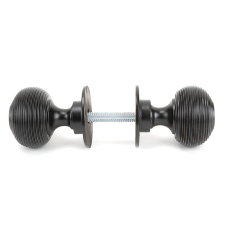 From The Anvil - Aged Bronze Heavy Beehive Mortice/Rim Knob Set | Sku. 83947 | Trade Door Handles.