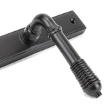 From The Anvil - Aged Bronze Reeded Slimline Lever Espag. Lock Set | Sku. 83952 | Trade Door Handles.