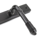 From The Anvil - Aged Bronze Reeded Slimline Lever Espag. Lock Set | Sku. 83952 | Trade Door Handles.