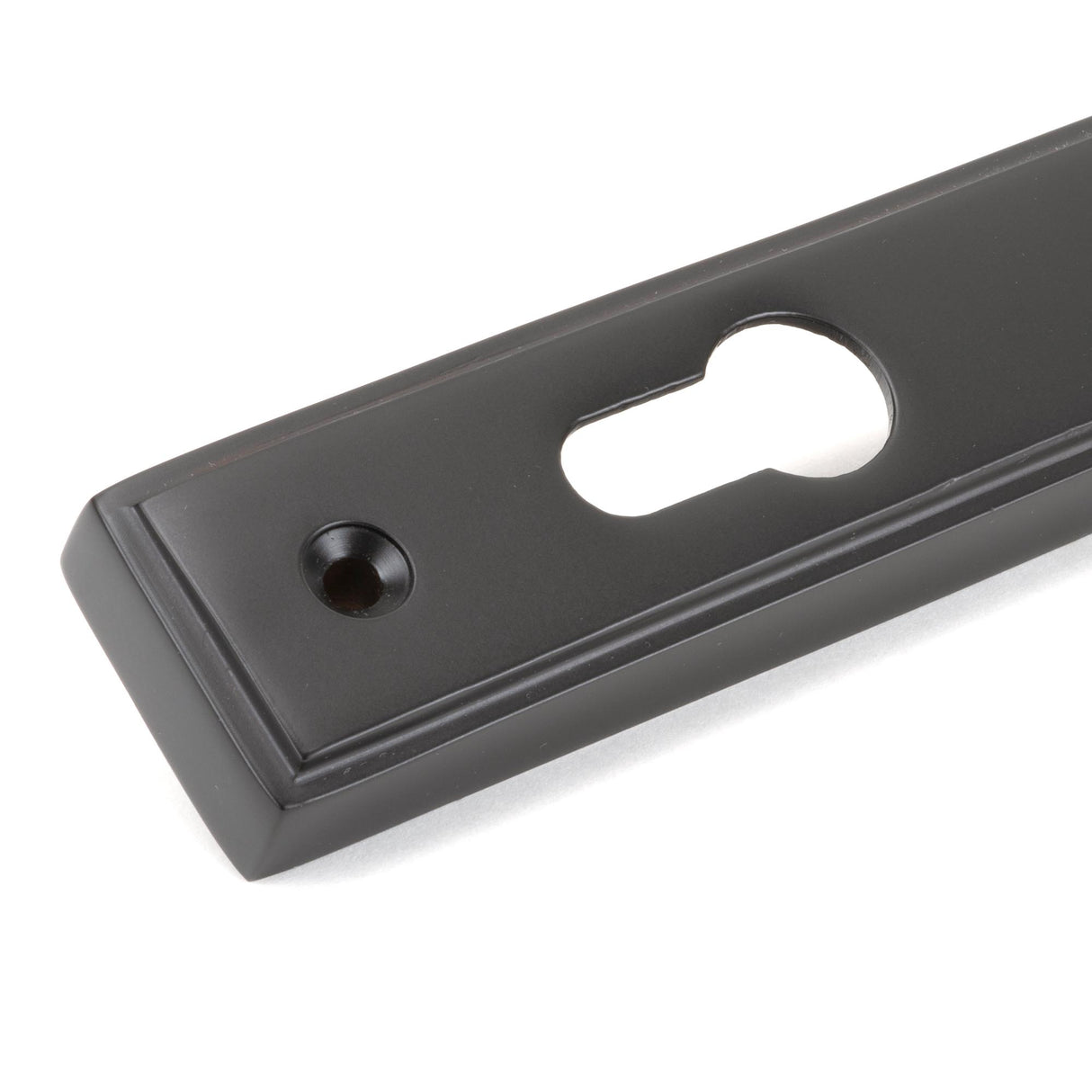 From The Anvil - Aged Bronze Reeded Slimline Lever Espag. Lock Set | Sku. 83952 | Trade Door Handles.