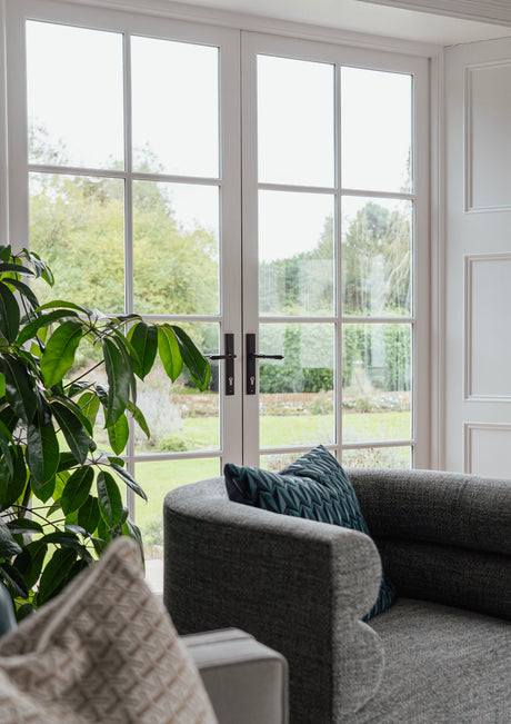 From The Anvil - Aged Bronze Reeded Slimline Lever Espag. Lock Set | Sku. 83952 | Trade Door Handles.