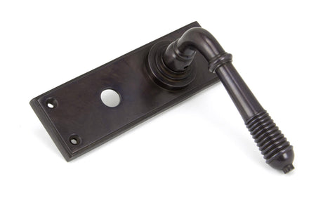 From The Anvil - Aged Bronze Reeded Lever Bathroom Set | Sku. 83955 | Trade Door Handles.
