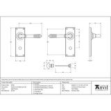 From The Anvil - Aged Bronze Reeded Lever Bathroom Set | Sku. 83955 | Trade Door Handles.