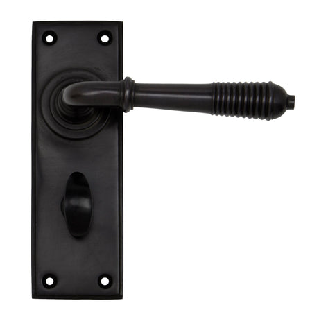 From The Anvil - Aged Bronze Reeded Lever Bathroom Set | Sku. 83955 | Trade Door Handles.