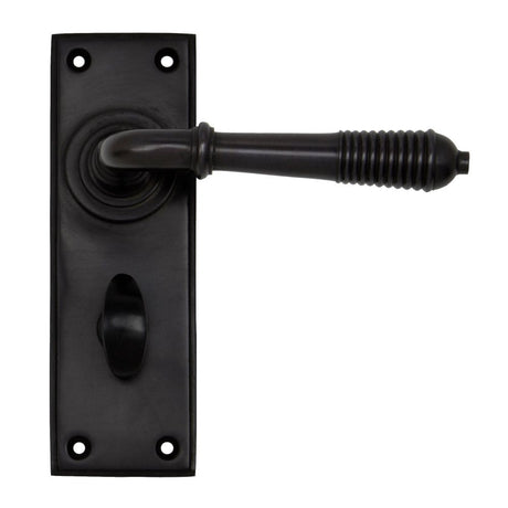 From The Anvil - Aged Bronze Reeded Lever Bathroom Set | Sku. 83955 | Trade Door Handles.