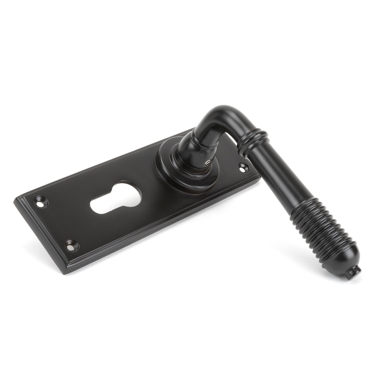 From The Anvil - Aged Bronze Reeded Lever Euro Lock Set | Sku. 83956 | Trade Door Handles.