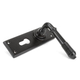 From The Anvil - Aged Bronze Reeded Lever Euro Lock Set | Sku. 83956 | Trade Door Handles.