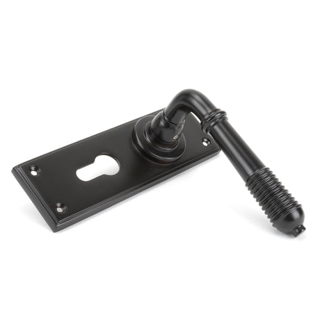 From The Anvil - Aged Bronze Reeded Lever Euro Lock Set | Sku. 83956 | Trade Door Handles.