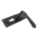 From The Anvil - Aged Bronze Reeded Lever Euro Lock Set | Sku. 83956 | Trade Door Handles.