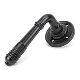 From The Anvil - Aged Bronze Reeded Lever on Rose Set | Sku. 83957 | Trade Door Handles.