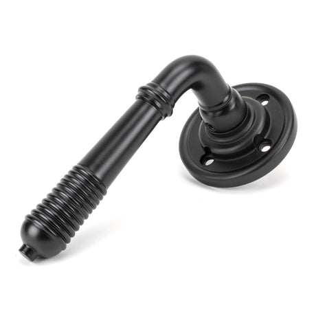 From The Anvil - Aged Bronze Reeded Lever on Rose Set | Sku. 83957 | Trade Door Handles.