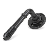 From The Anvil - Aged Bronze Reeded Lever on Rose Set | Sku. 83957 | Trade Door Handles.