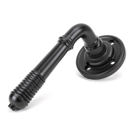 From The Anvil - Aged Bronze Reeded Lever on Rose Set | Sku. 83957 | Trade Door Handles.