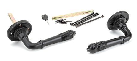 From The Anvil - Aged Bronze Reeded Lever on Rose Set | Sku. 83957 | Trade Door Handles.