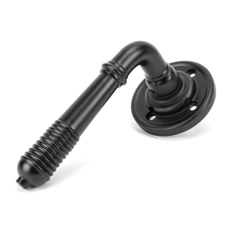 From The Anvil - Aged Bronze Reeded Lever on Rose Set | Sku. 83957 | Trade Door Handles.