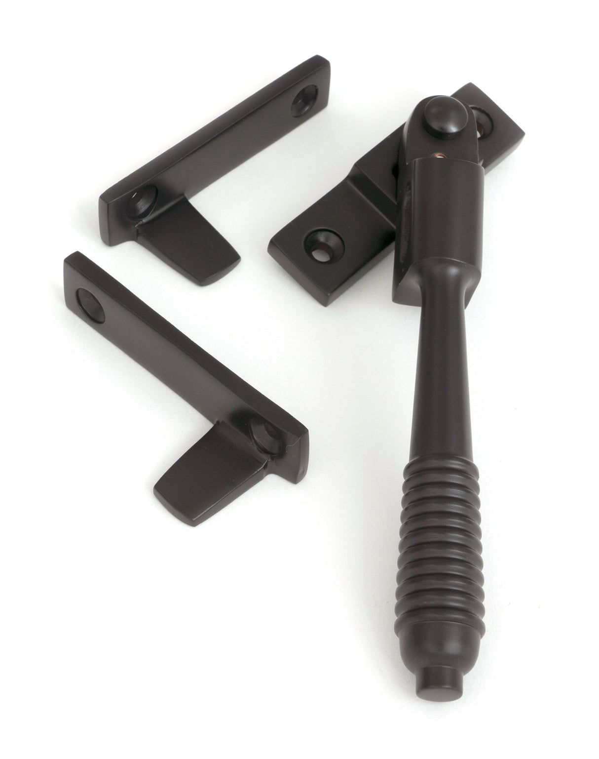 From The Anvil - Aged Bronze Night-Vent Locking Reeded Fastener | Sku. 83971 | Trade Door Handles.