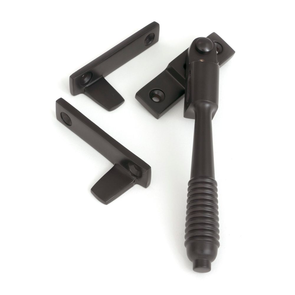 From The Anvil - Aged Bronze Night-Vent Locking Reeded Fastener | Sku. 83971 | Trade Door Handles.